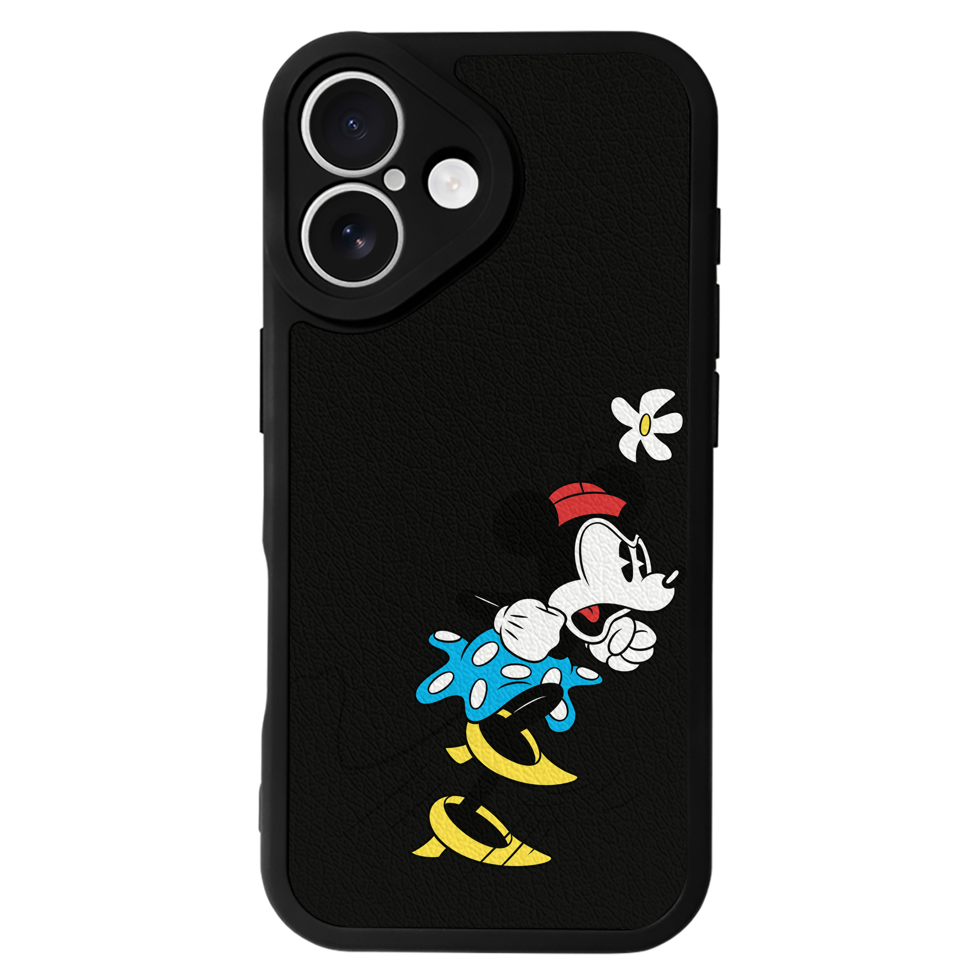 （画像用） ミッキーマウス Mickey Mouse 【iPhone 16シリーズ対応】シリコンスマホケース（レザー調） 材質：シリコン